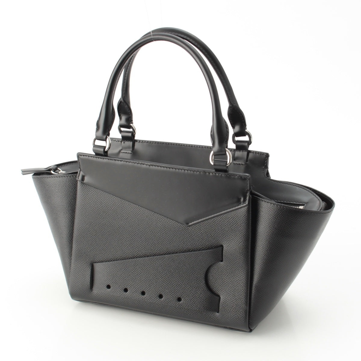 Maison Margiela leather Snatched Tote 2WAY Handbag black