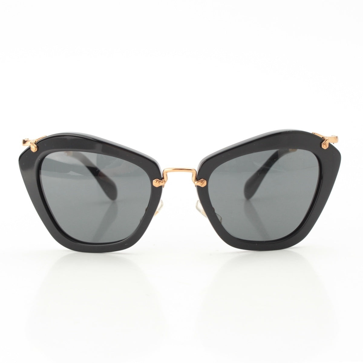 MIUMIU sunglasses SMU10N Black x Gold Plated 55□24