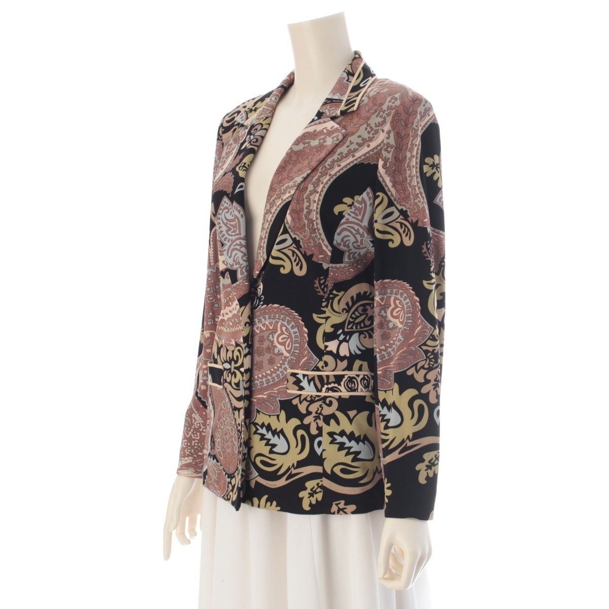 LEONARD Cancan material Paisley Pattern tailored jacket 0141504 Black multicolor M