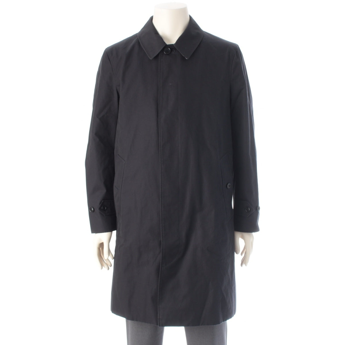 BURBERRY PIMLICO cotton check Stainless collar coat Long Outerwear 8019048 Navy 48