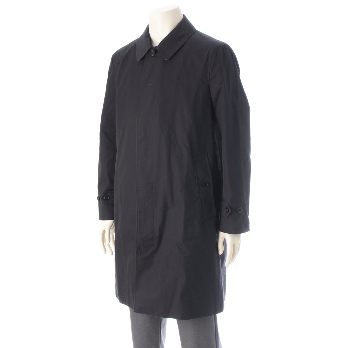 BURBERRY PIMLICO cotton check Stainless collar coat Long Outerwear 8019048 Navy 48