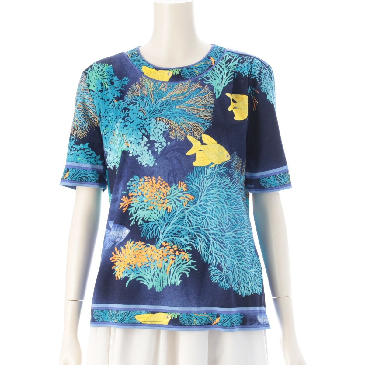 LEONARD fashion Tropical fish, ocean, short sleeves tops 0379188 blue L