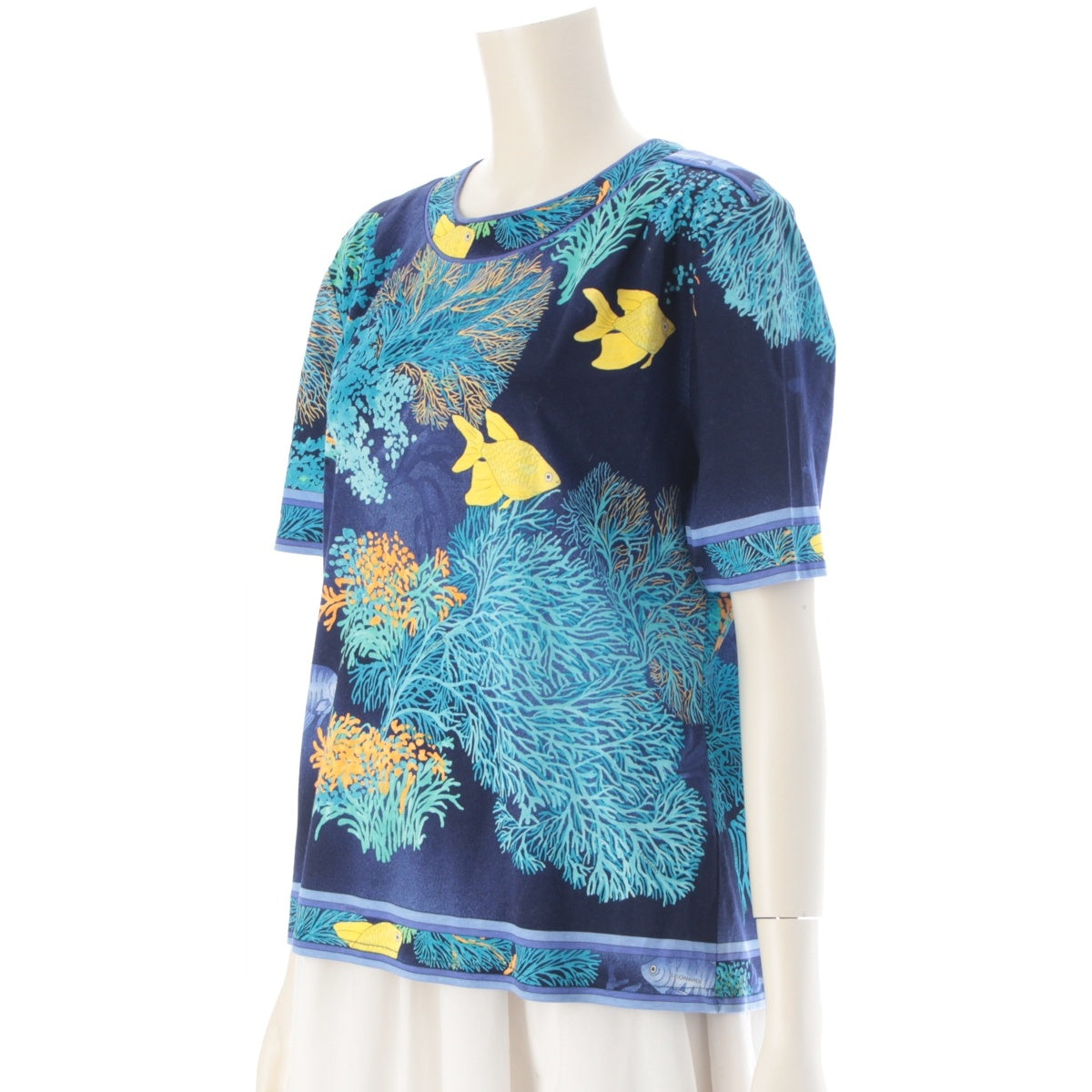 LEONARD fashion Tropical fish, ocean, short sleeves tops 0379188 blue L