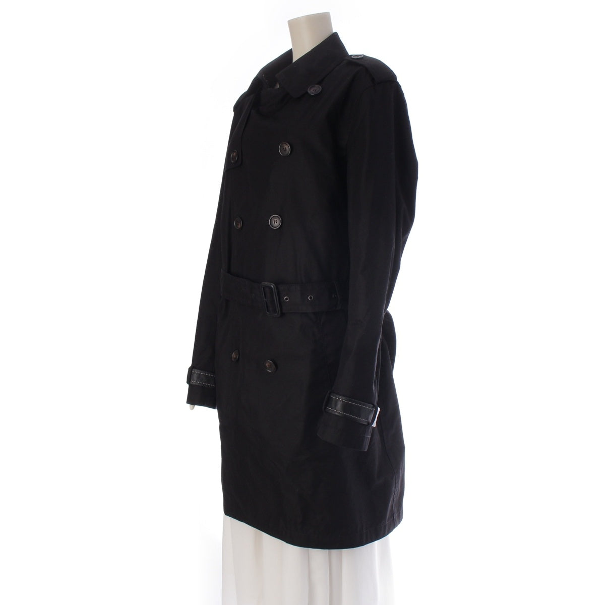 COACH cotton Belted trench coat outer CF804 black M