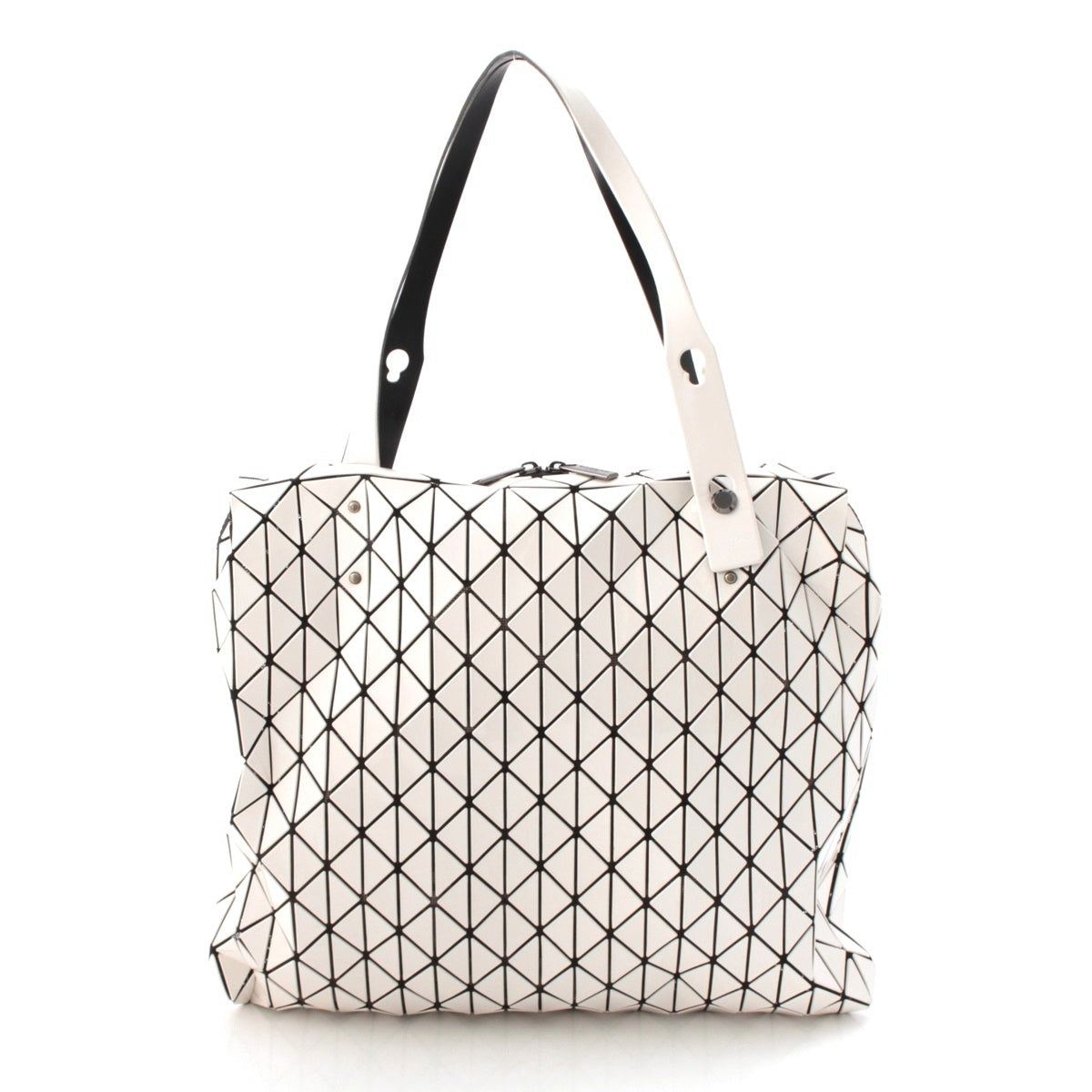 BAO BAO ISSEY MIYAKE Zip Tote Bag BB73-AG462 white