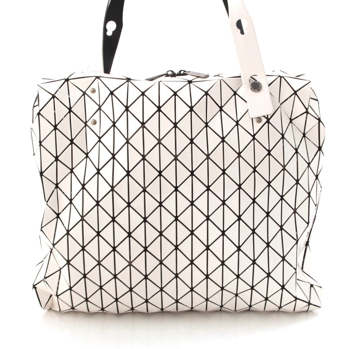 BAO BAO ISSEY MIYAKE Zip Tote Bag BB73-AG462 white