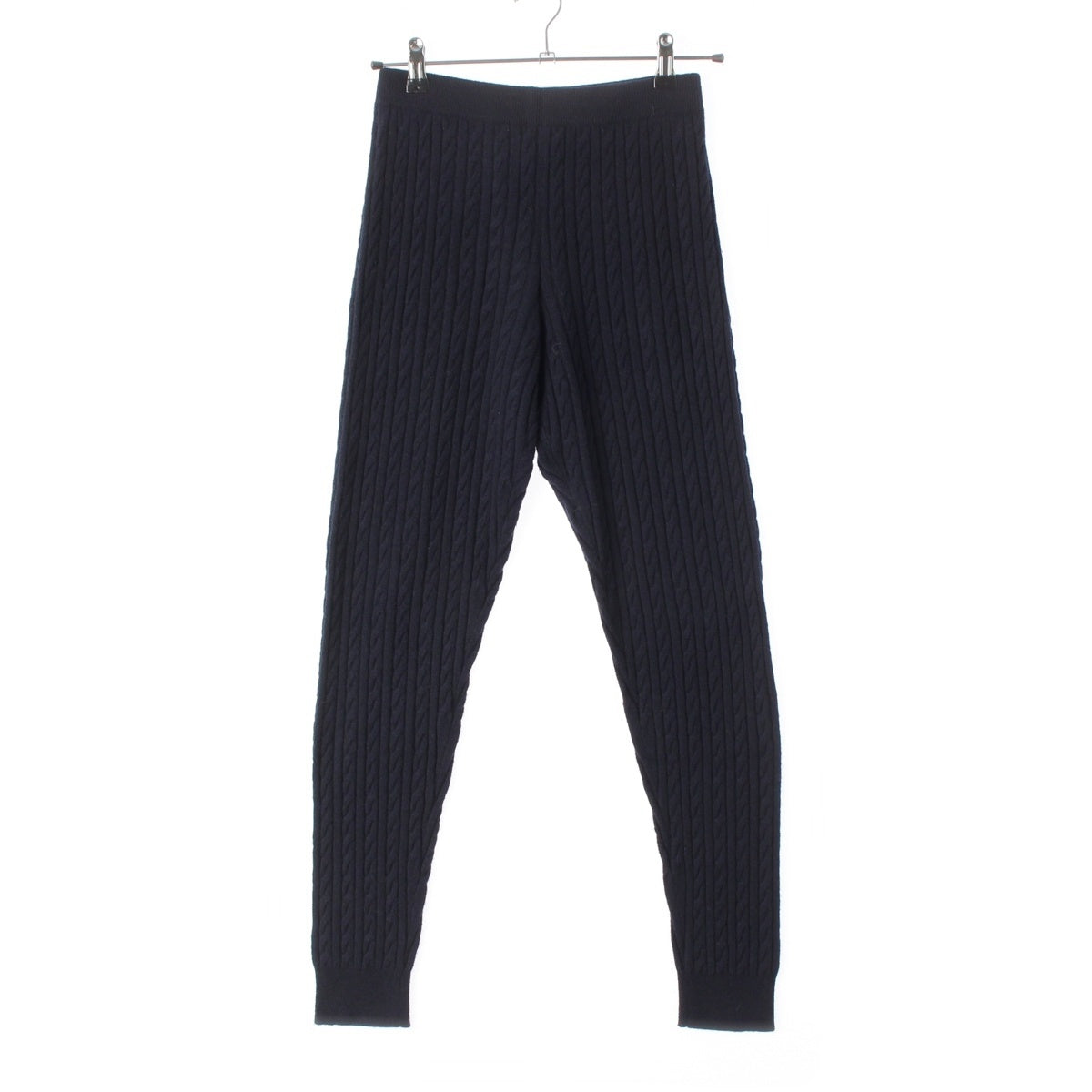 MIUMIU cashmere Back logo jogger easy cable knit Pants Bottoms MMP283 Navy 38