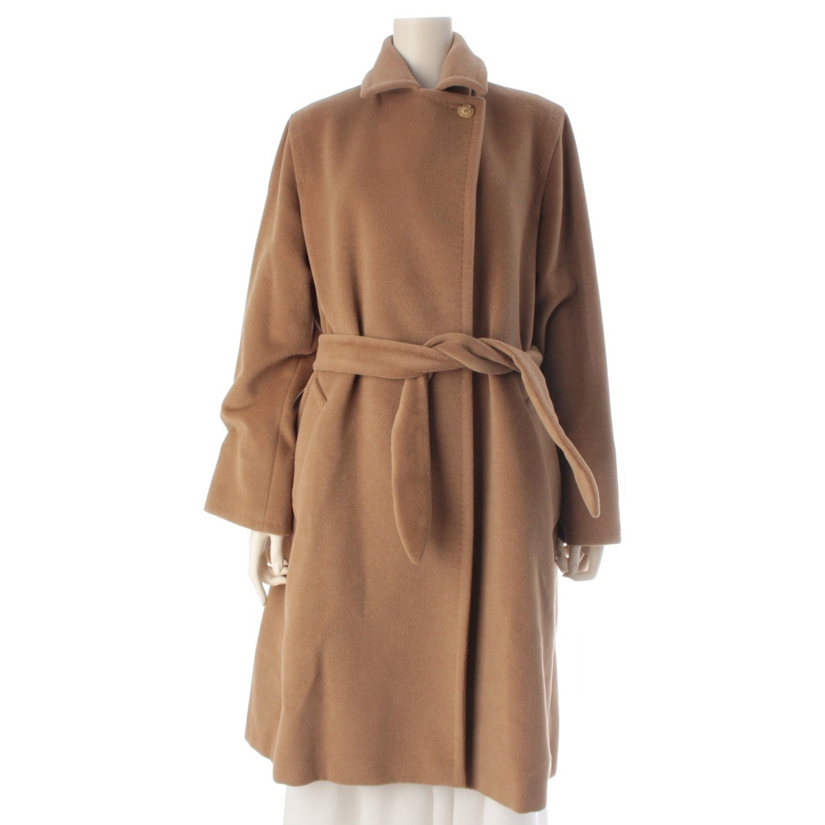 MAX MARA Wool Angora long coat beige 40
