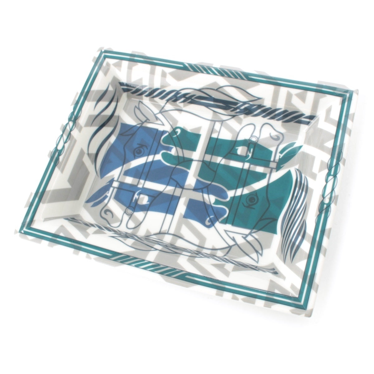 HERMES Videpoche Cheval de Fête Accessory Tray interior multicolor