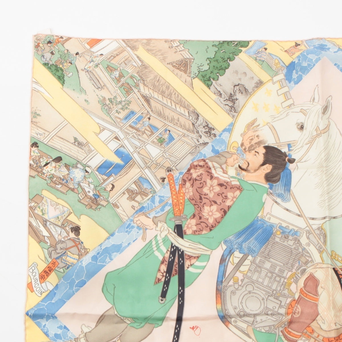HERMES silk Kale90 Les Artisans d'Hermes Artisans of Hermes scarf multicolor