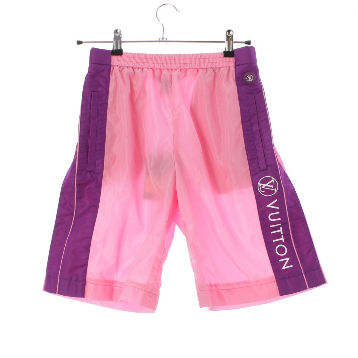 LOUIS VUITTON Nylon logo Shorts FW212W PG5 FLPA44 Pink x purple 34