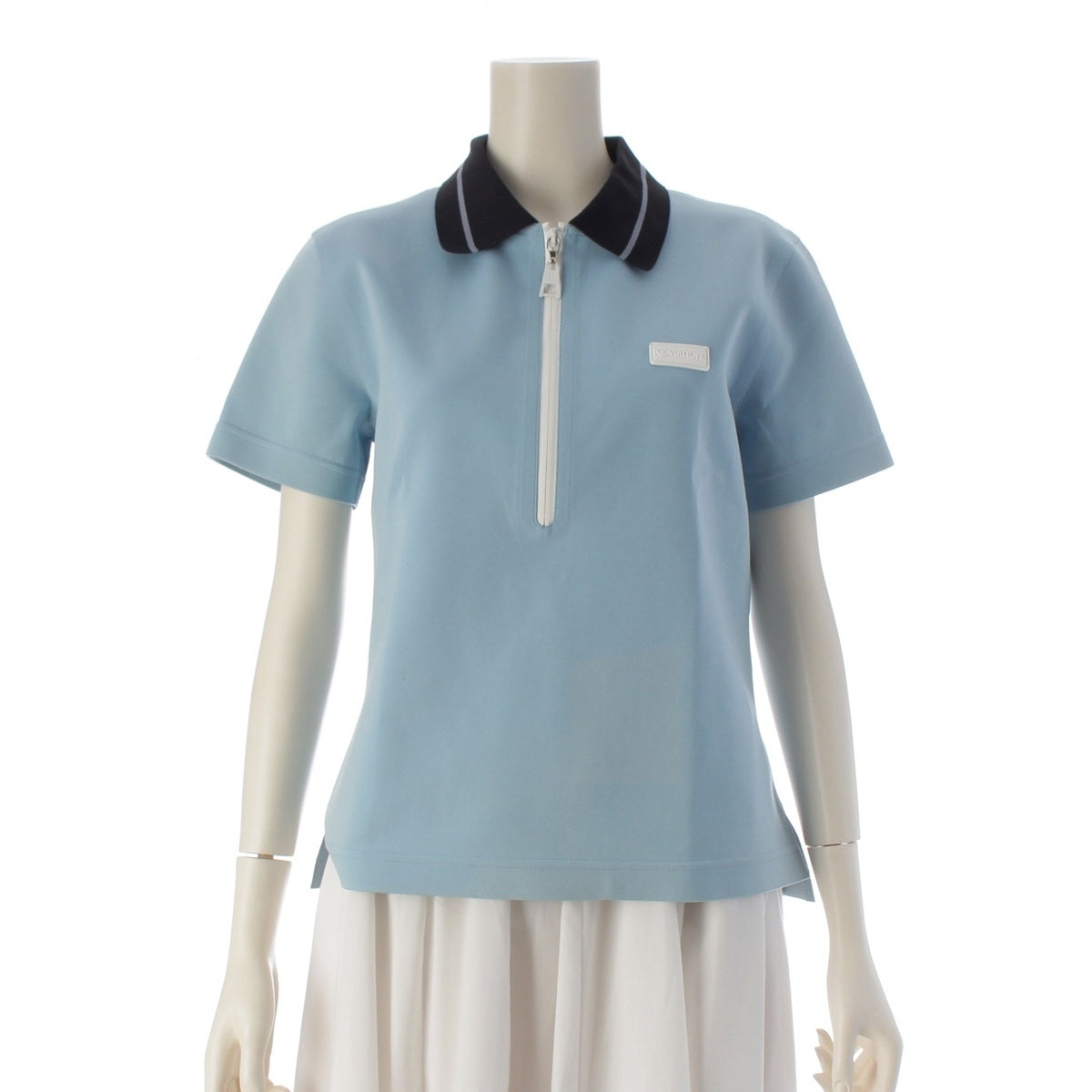LOUIS VUITTON Half zip Polo shirt RW222W G72 FNBL46 Light blue 38