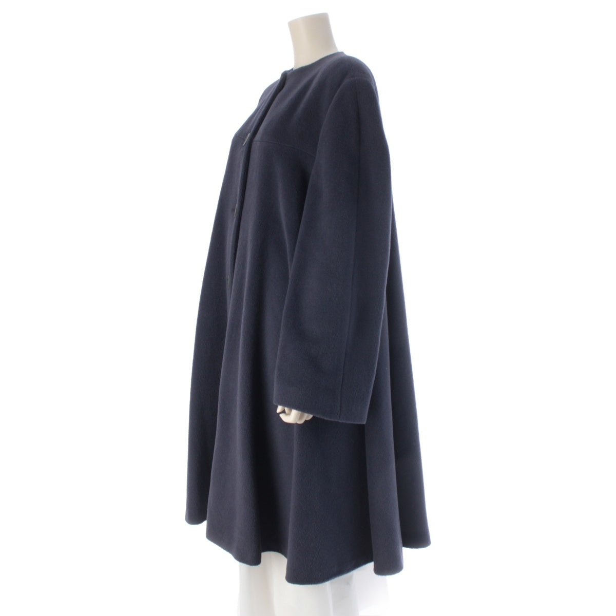 GIORGIO ARMANI Alpaca x Wool BORGO21 tag, collarless coat purple 44