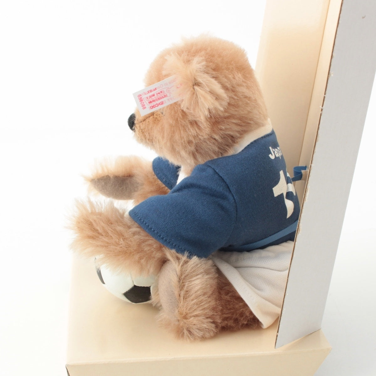 Steiff cotton White tag FIFA World Cup commemorative teddy bear, limited edition of 1500 pieces, wearing a jersey with the number 10 and a soccer ball. Toys Brown