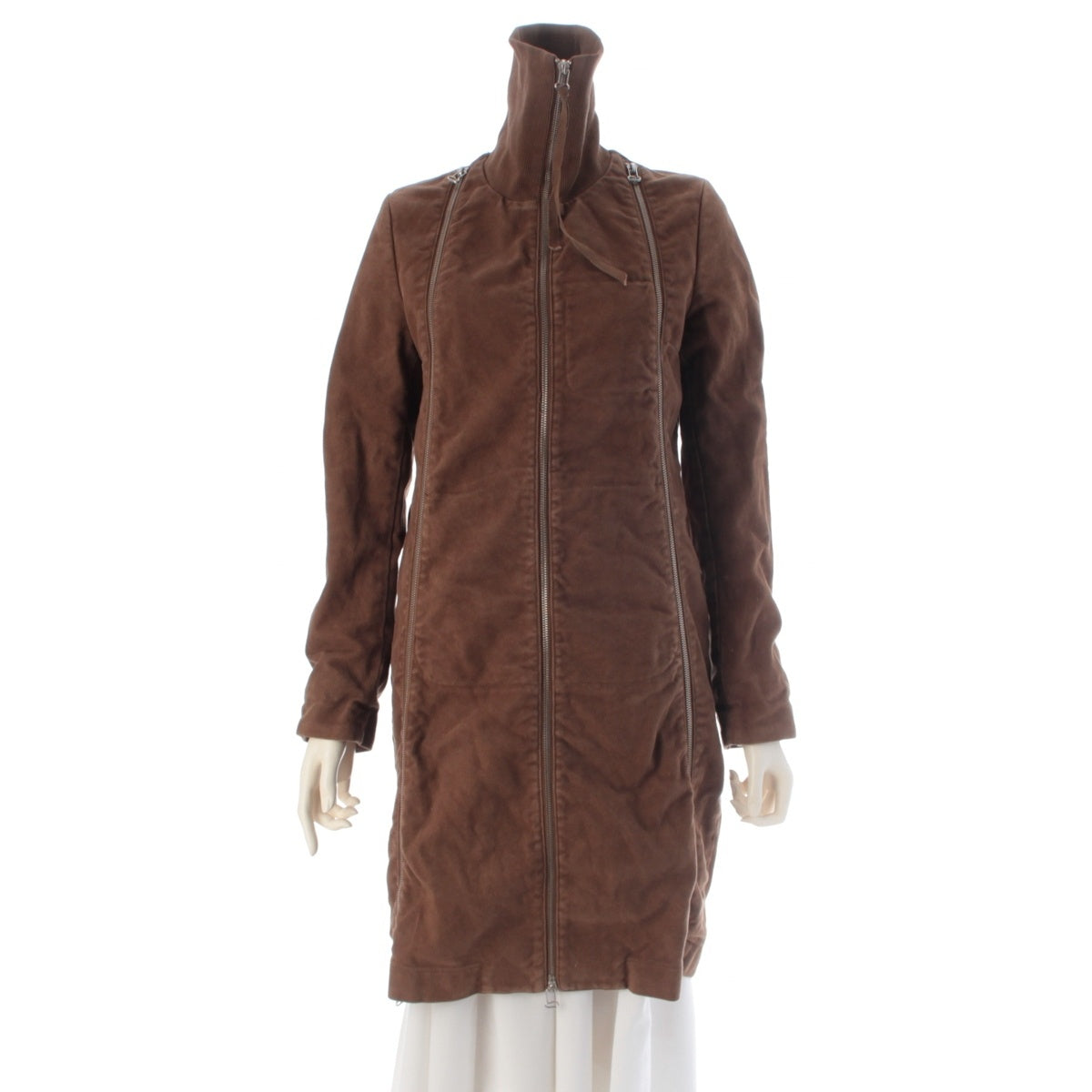 Maison Margiela cotton Coat with zip design Jacket MM6 Brown 40