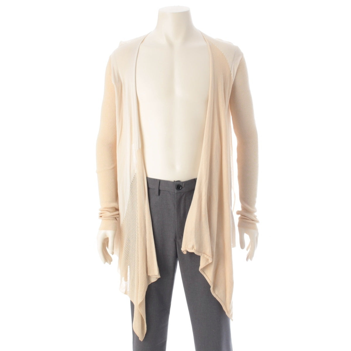 Rick Owens Citroen cotton Transformable long-sleeved cape poncho Ivory Beige Off-white 40
