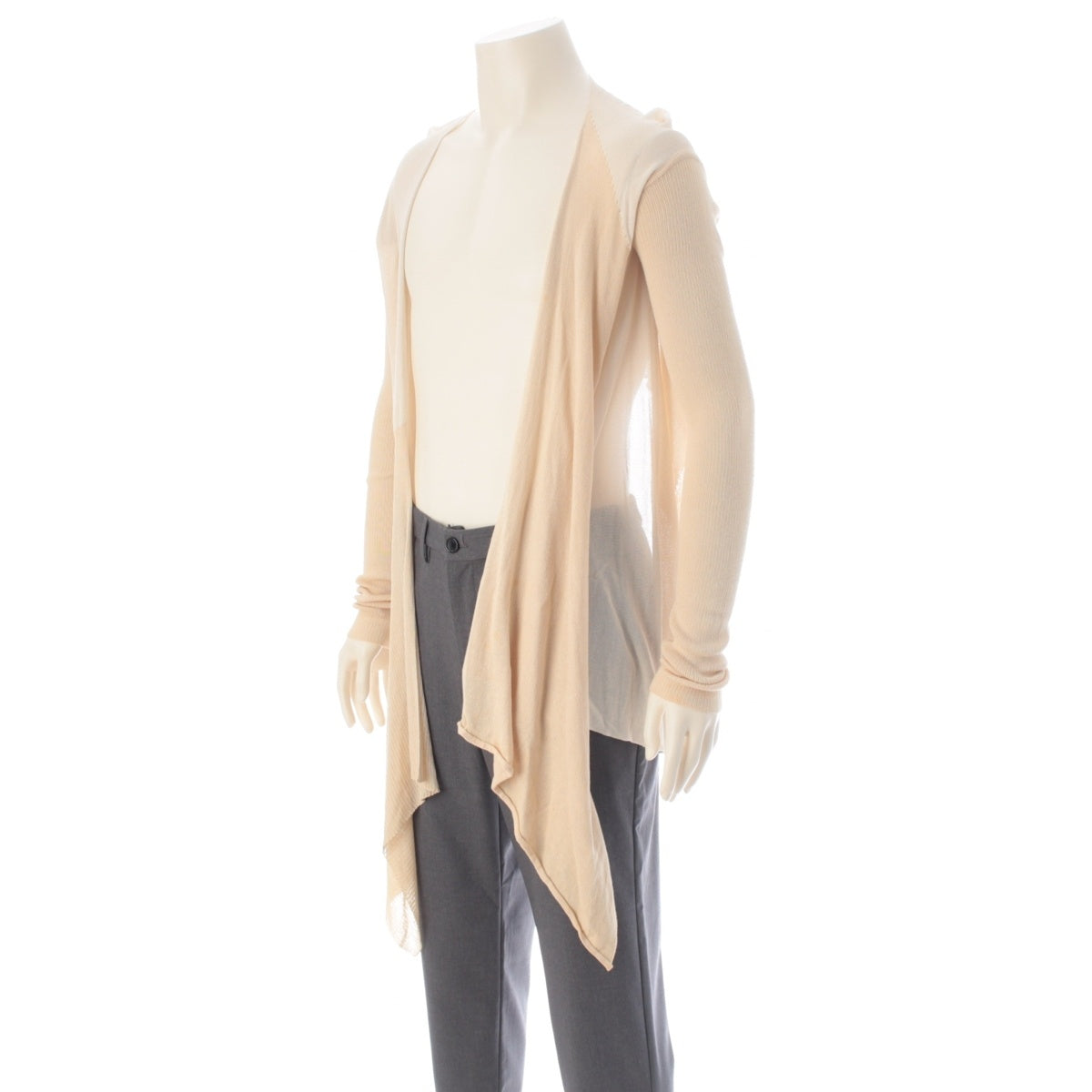 Rick Owens Citroen cotton Transformable long-sleeved cape poncho Ivory Beige Off-white 40