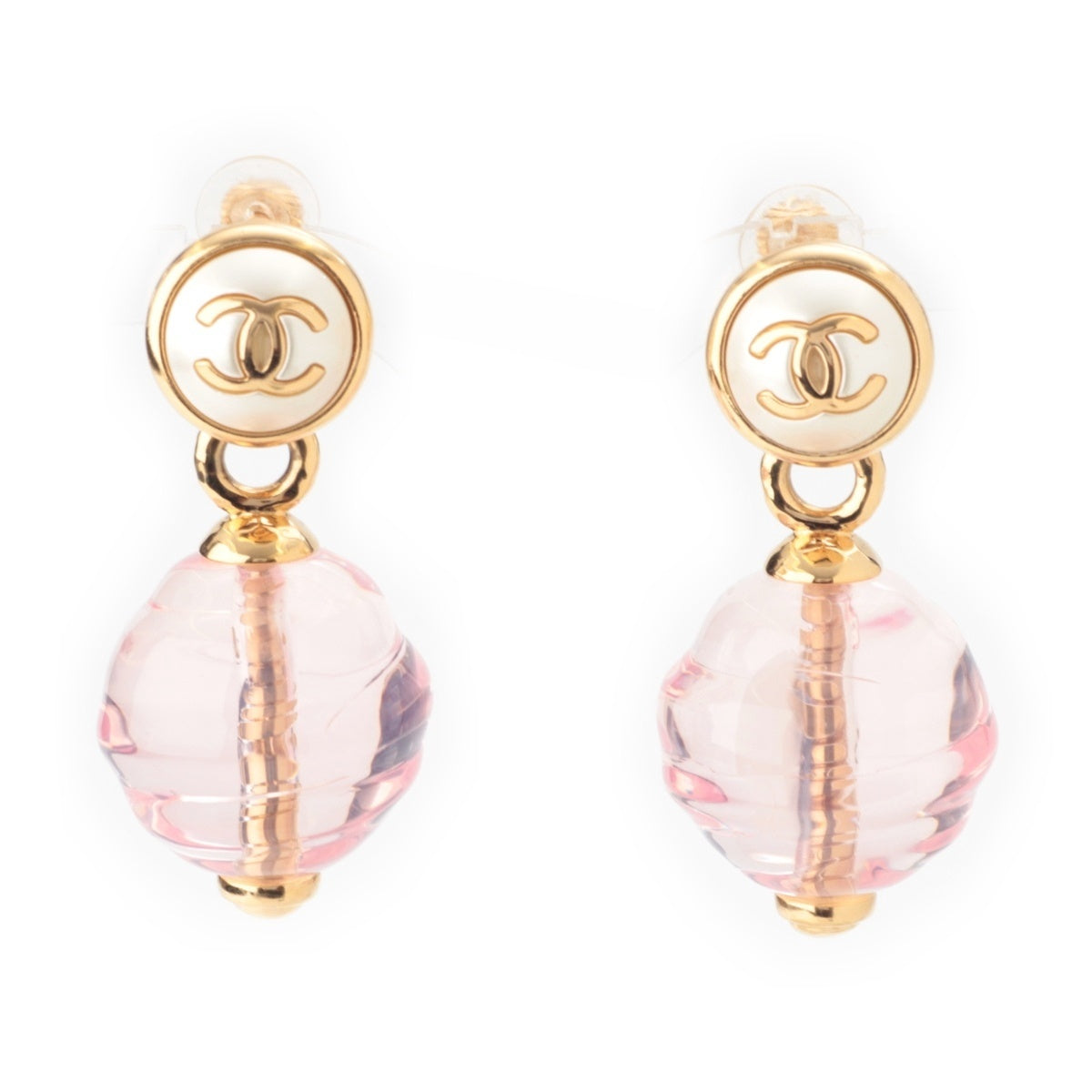 CHANEL Metal x Costume Pearl COCO Mark Earring Binaural Accessories multicolor