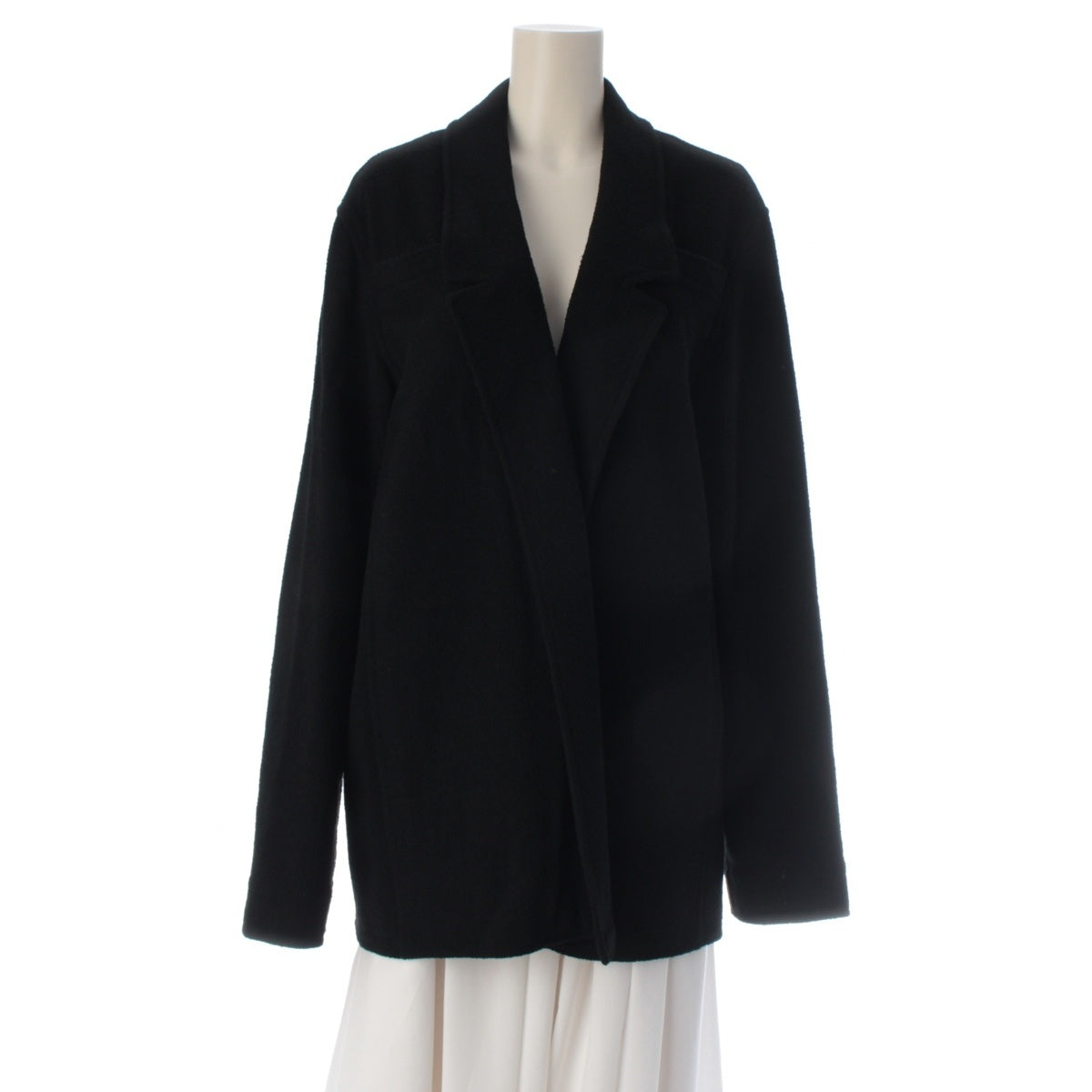 CHANEL wool Buttonless tailored jacket black 36