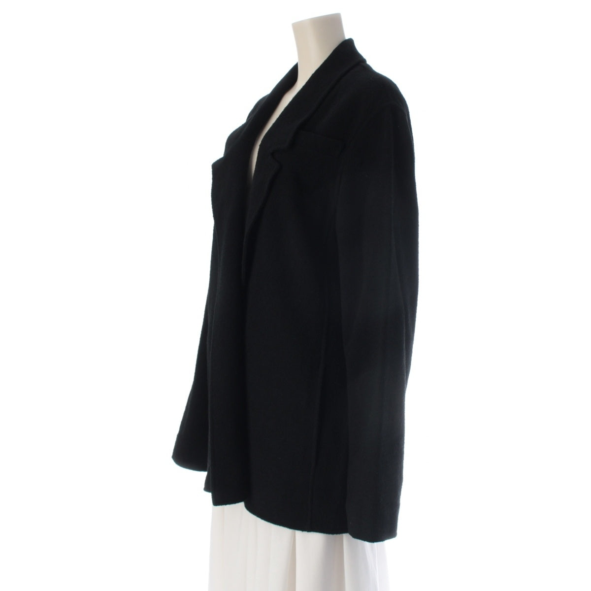 CHANEL wool Buttonless tailored jacket black 36