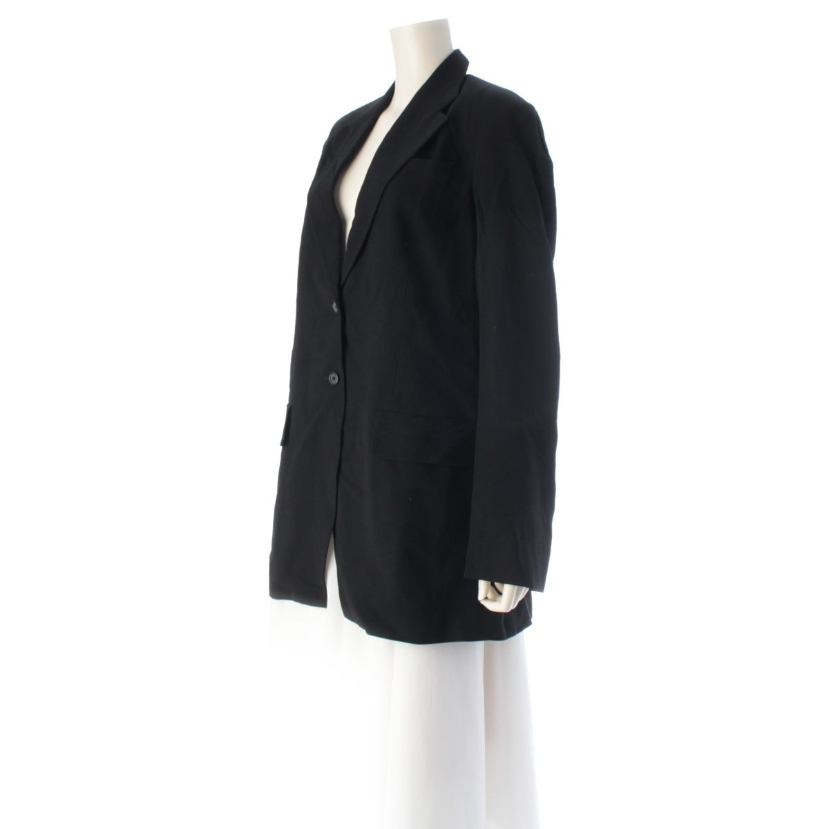 DRIES VAN NOTEN Wool rayon Tassel Belted tailored jacket black 36