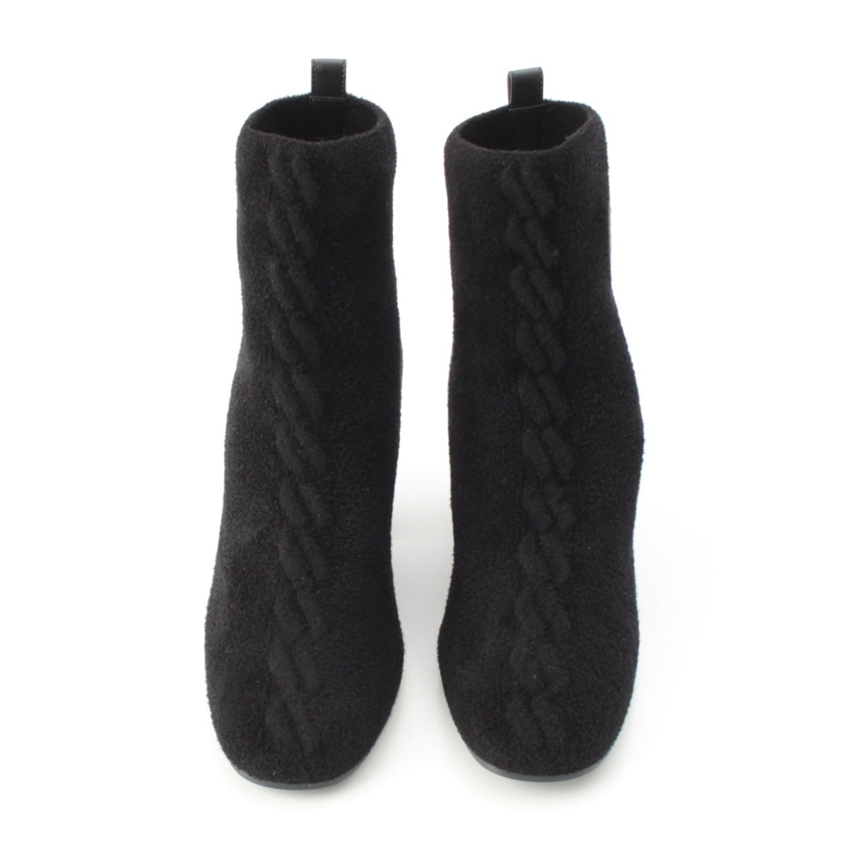 HERMES Volver Wool leather Exlibris knit boots black 35 2/1
