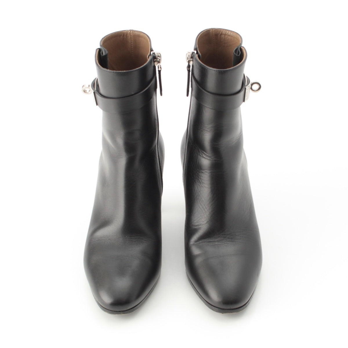 HERMES Saint Germain Kelly Metal Short boots black 36