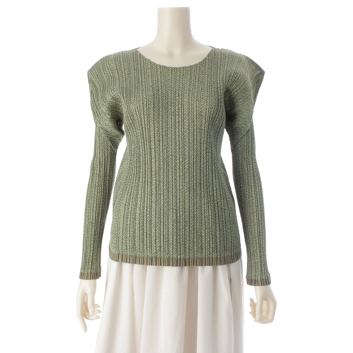 PLEATS PLEASE polyester Overall handle tops PP82-JK402 green 3