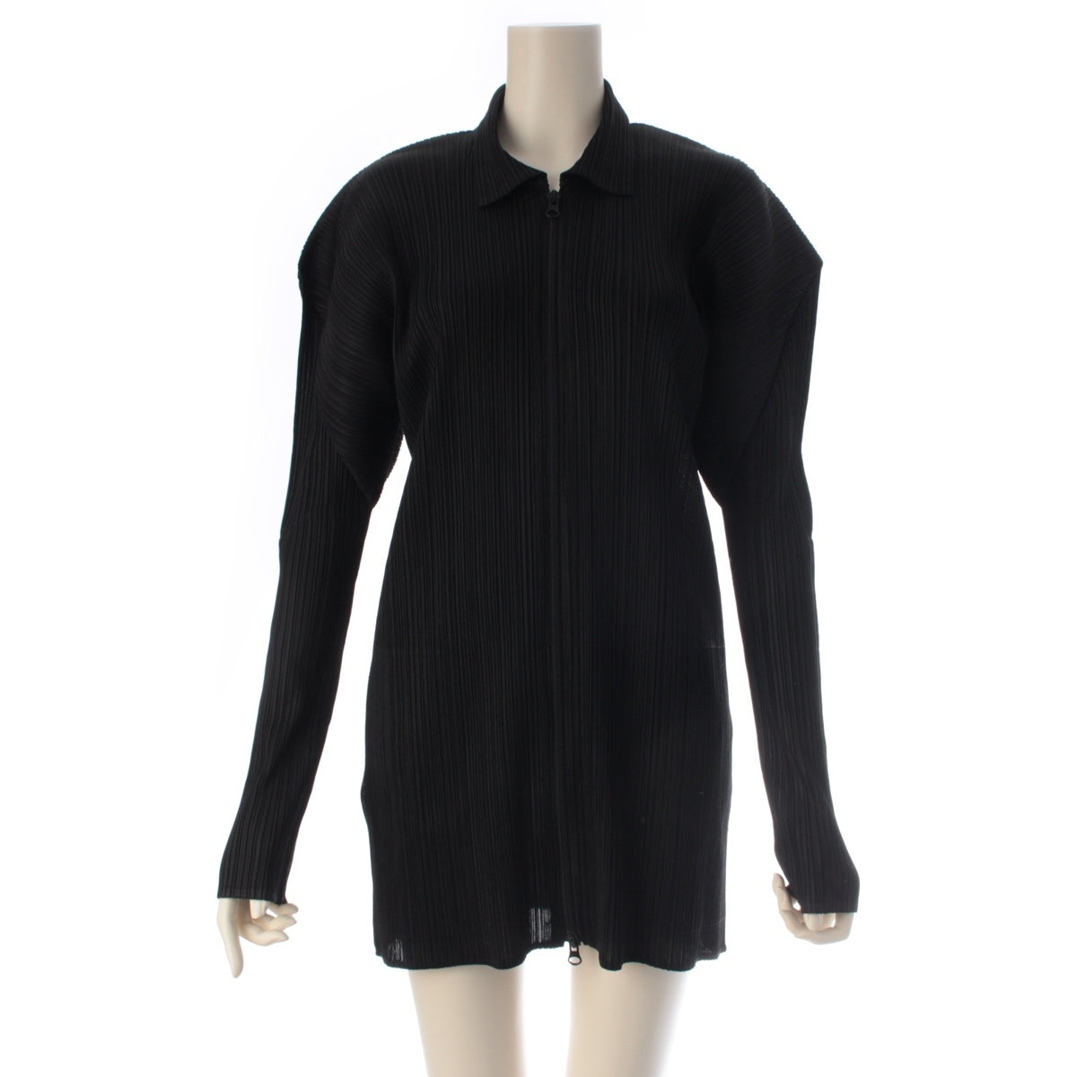 PLEATS PLEASE polyester Zip up Jacket PP04-JF359 black 4
