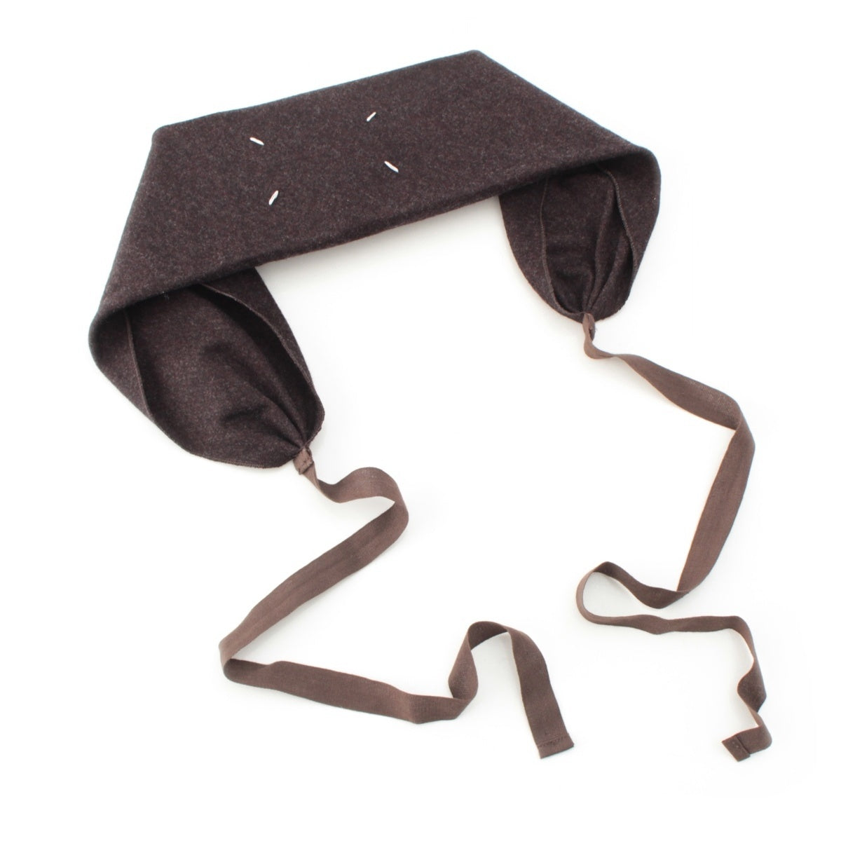 Maison Margiela wool Multi-band piece, detachable collar, wristband, bandeau top Fashion accessories S31UY0011 Brown