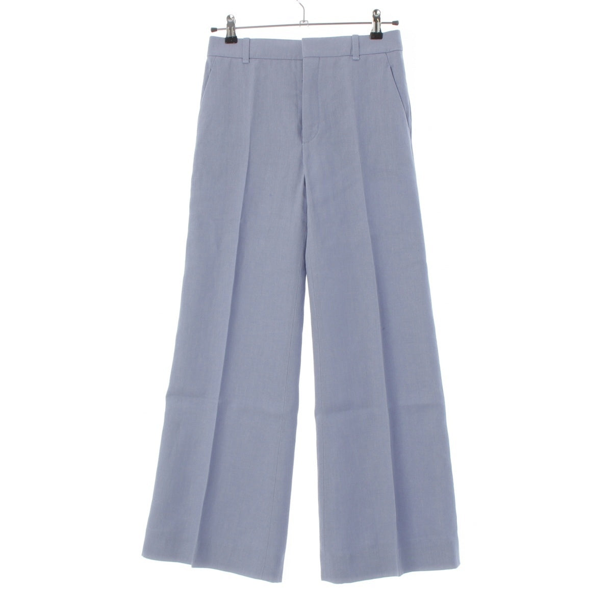 Chloe Wide straight slacks Pants CHC24SPA361304E034 Pebble Blue, Sax Blue 34