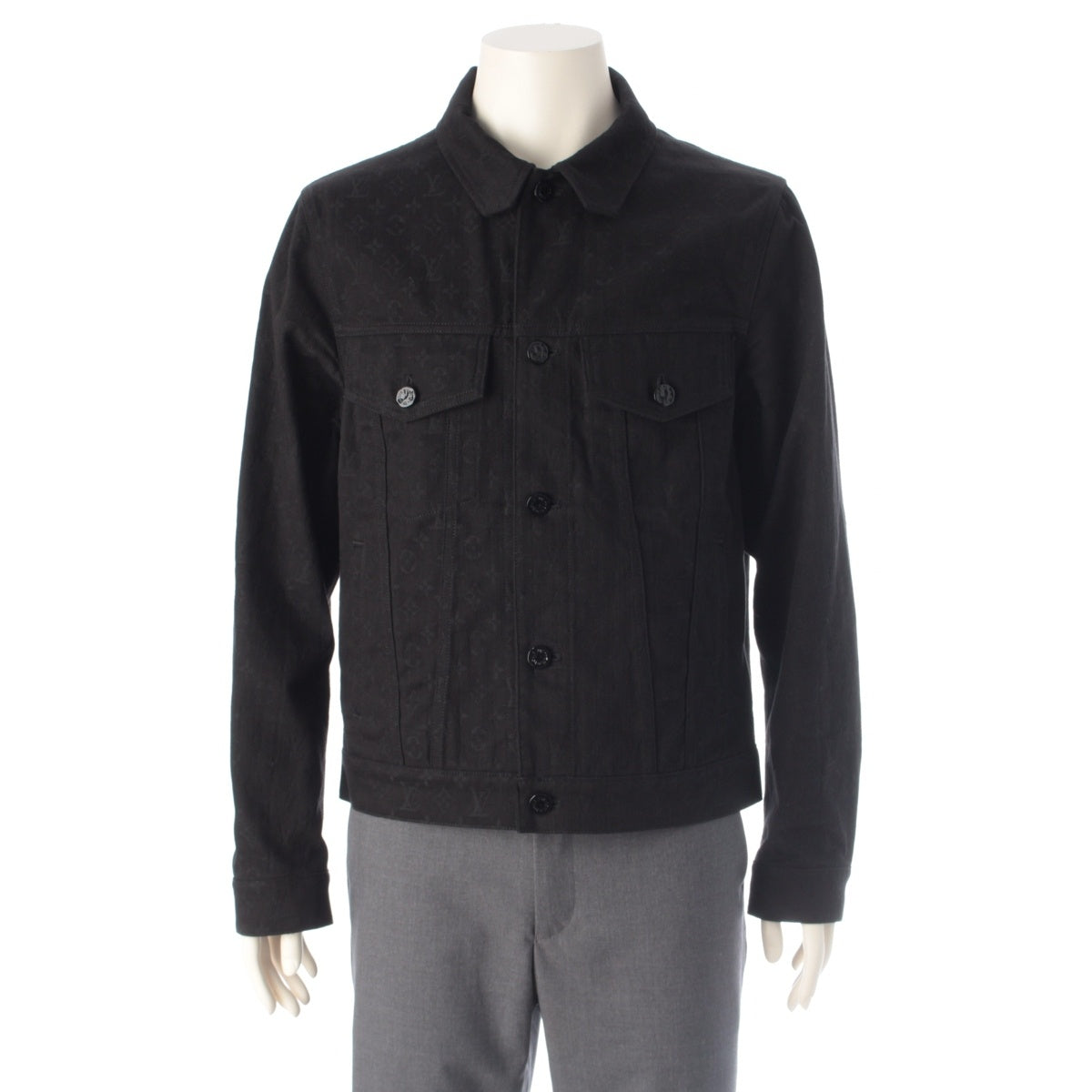 LOUIS VUITTON Monogram 3rd type Denim Jacket outer HHA21W black 46