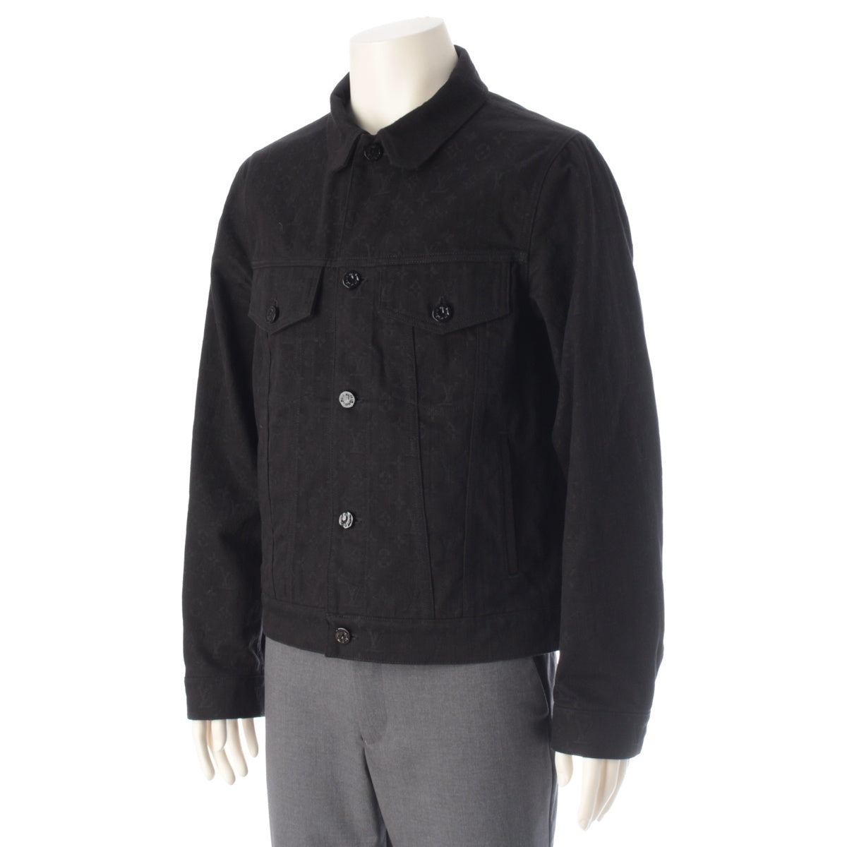 LOUIS VUITTON Monogram 3rd type Denim Jacket outer HHA21W black 46