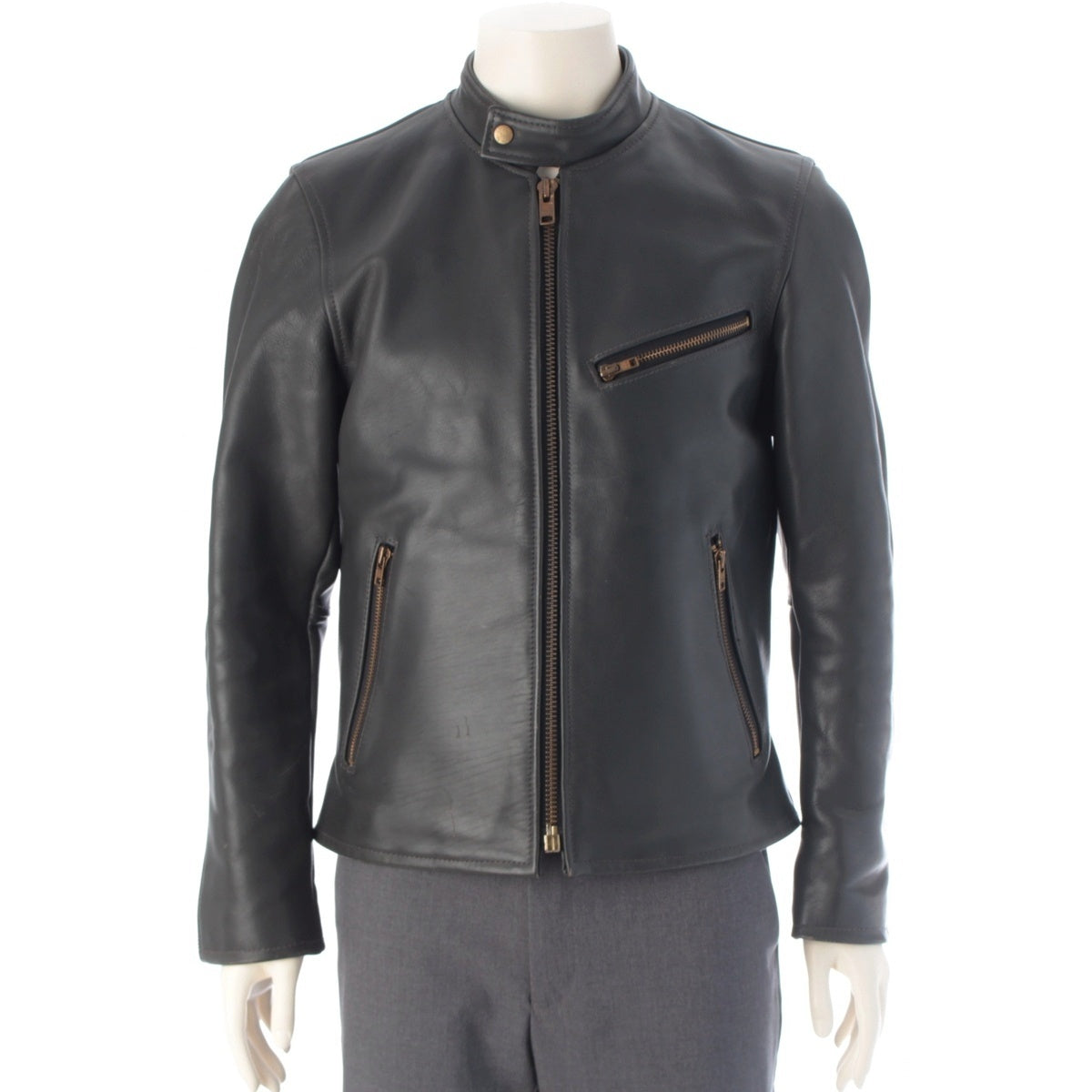 COMME des GARCONS HOMME HOMME leather Single riders jacket Blouson IJ-04071M gray M
