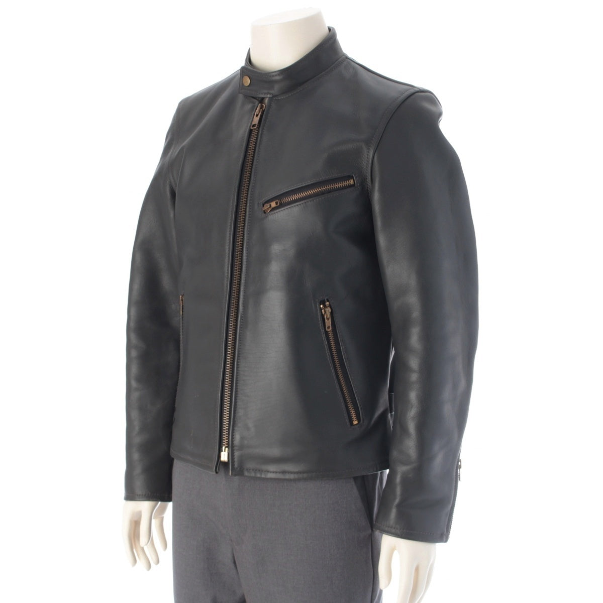 COMME des GARCONS HOMME HOMME leather Single riders jacket Blouson IJ-04071M gray M