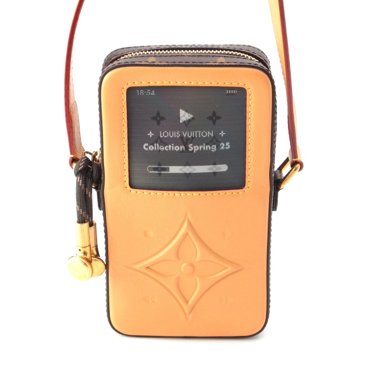 LOUIS VUITTON Monogram Music Player Wearable Wallet Shoulder Bag M14063 Brown