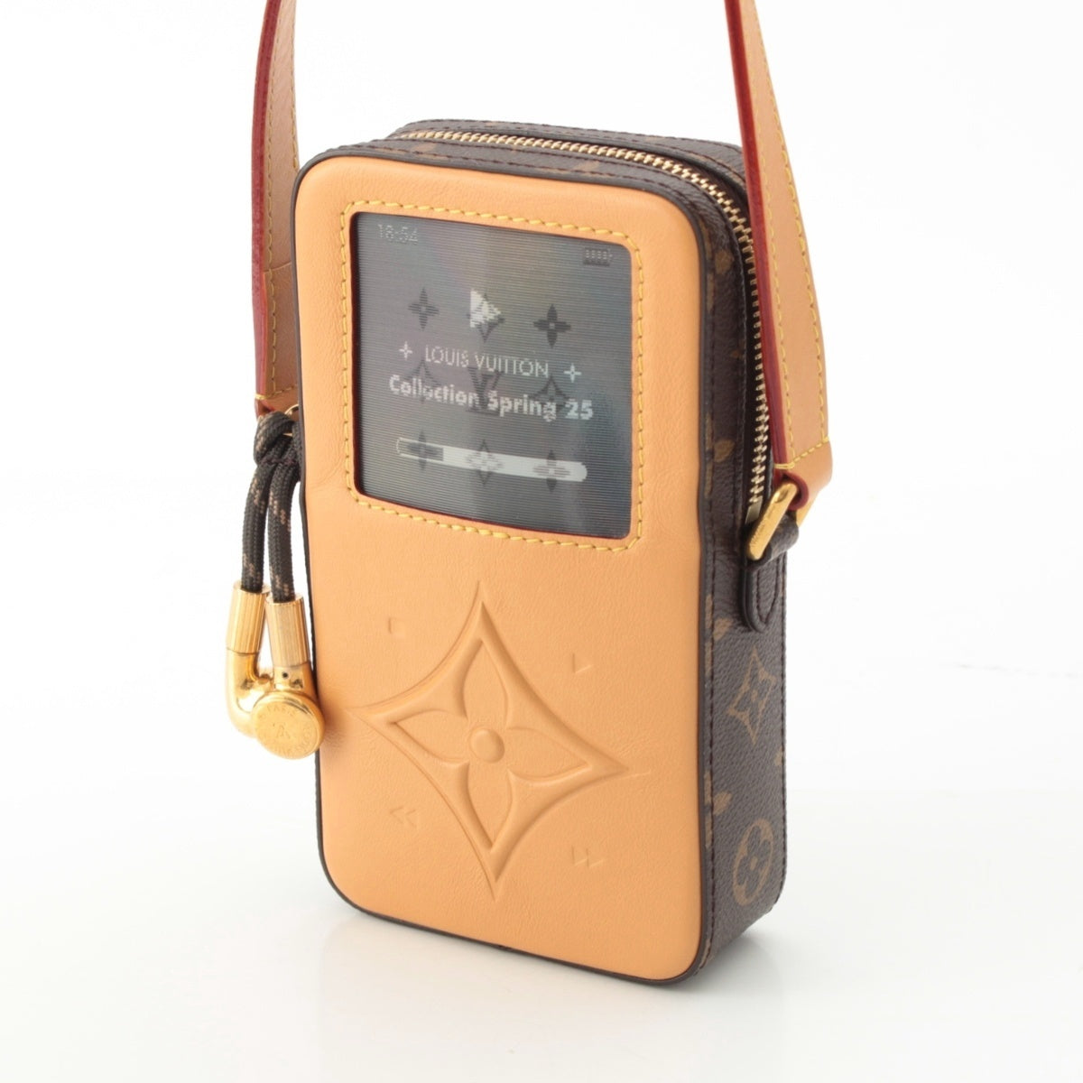 LOUIS VUITTON Monogram Music Player Wearable Wallet Shoulder Bag M14063 Brown