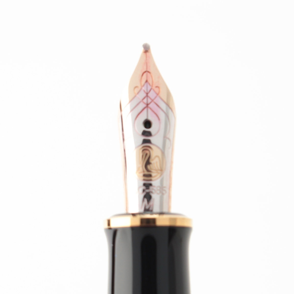 未使用 Pelikan SOUVERAN 14C-585 M PERIKAN SOUVERAN 14C-585 fountain pen Black x Gold