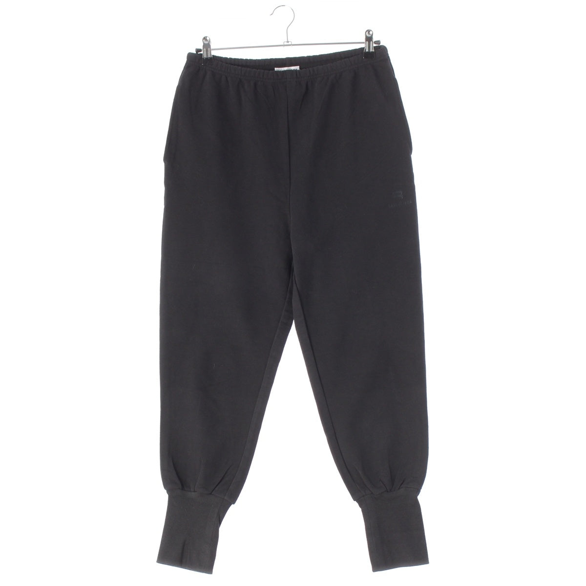 BALENCIAGA cotton Logo embroidered sweat jogger pants Bottoms 698388 black S