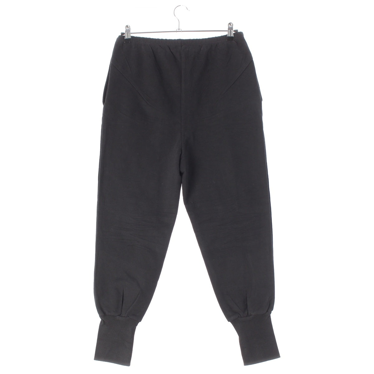 BALENCIAGA cotton Logo embroidered sweat jogger pants Bottoms 698388 black S