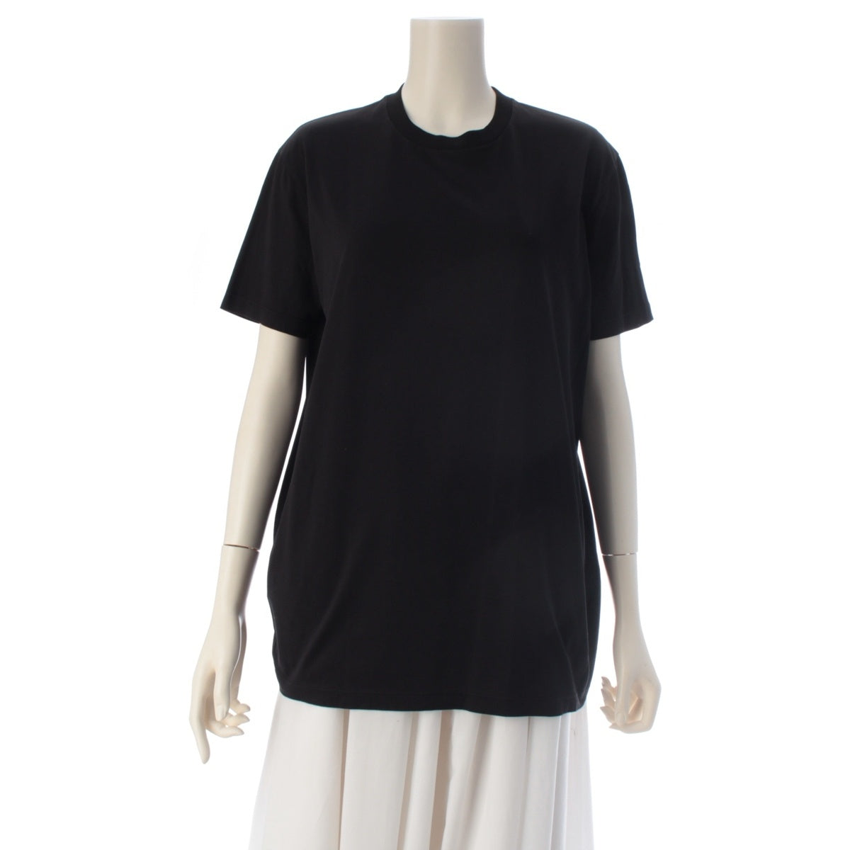 PRADA cotton Triangle Patch Crewneck Short sleeve T-shirt black L