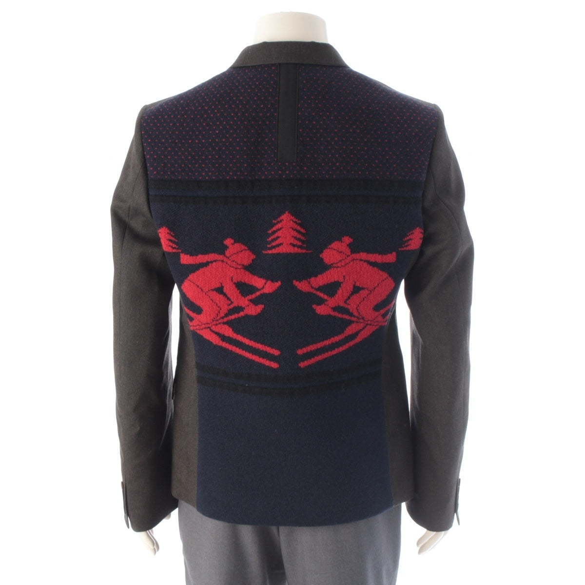 COMME des GARCONS JUNYA WATANABE MAN Graphic ski pattern knit panel tailored jacket WD-J009 multicolor M