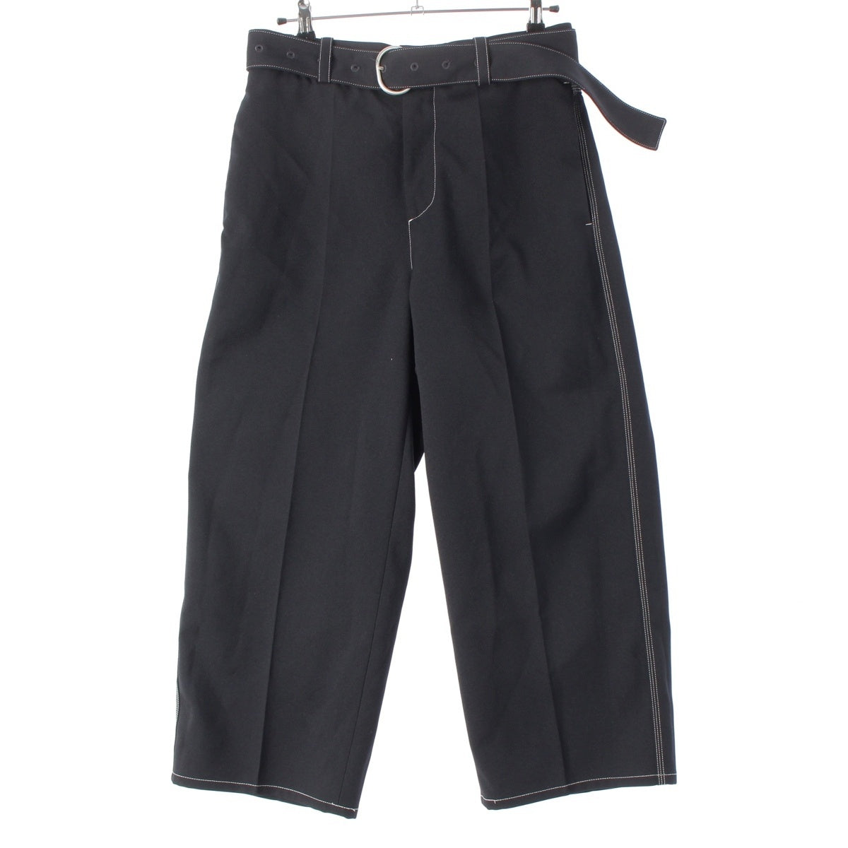 JIL SANDER Relaxed Fit Flat Front Trousers Pants J22KA0255 black 46