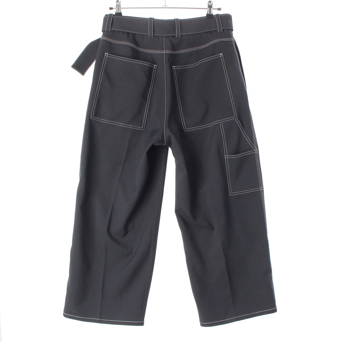 JIL SANDER Relaxed Fit Flat Front Trousers Pants J22KA0255 black 46