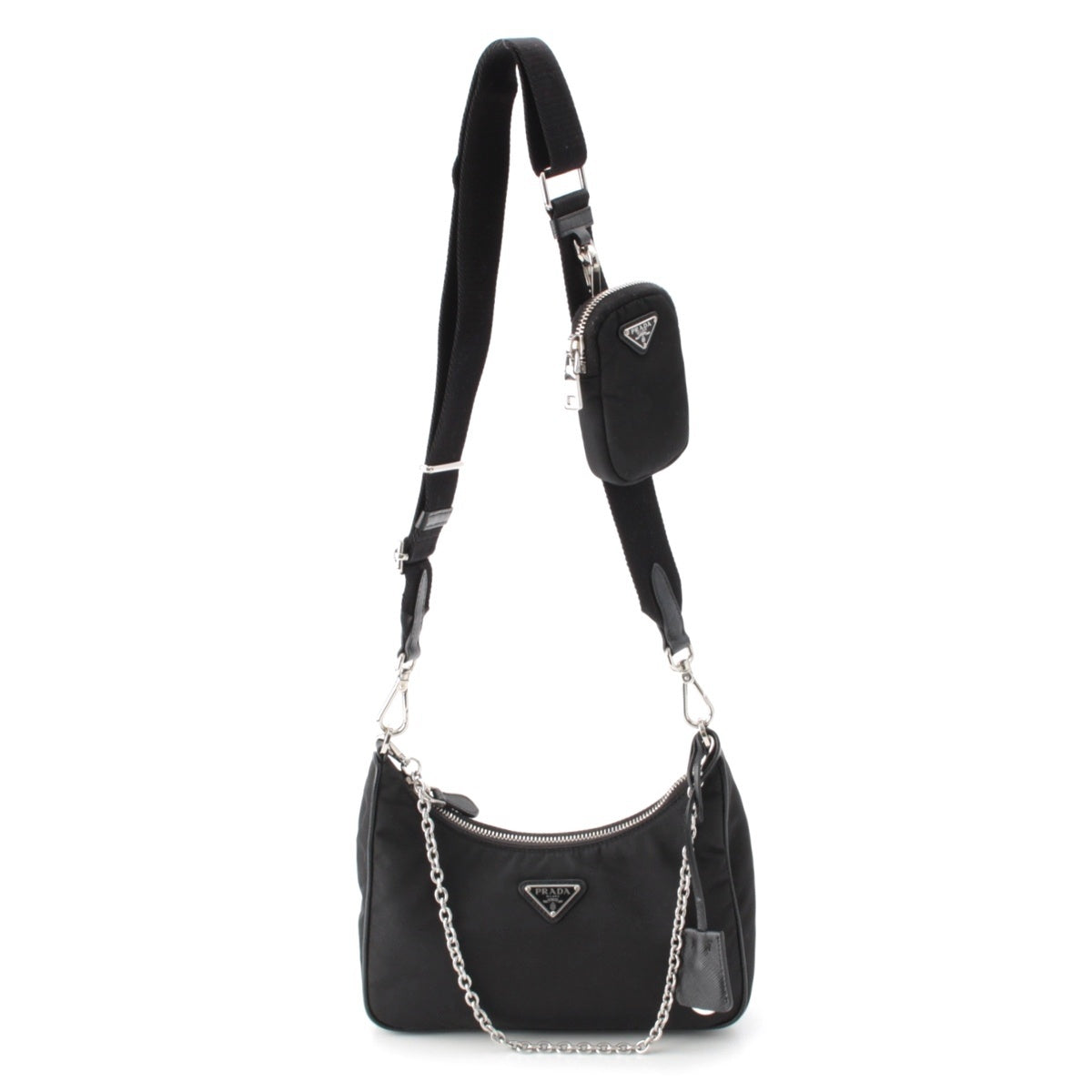 PRADA Re-Nylon Test nylon 2way Shoulder Bag black