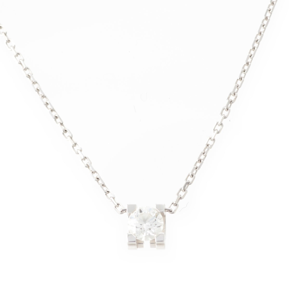 CARTIER C de Cartier Diamond 750WG 0.24ct Necklace With GIA certificate CRN7413700 Silver 2.6g