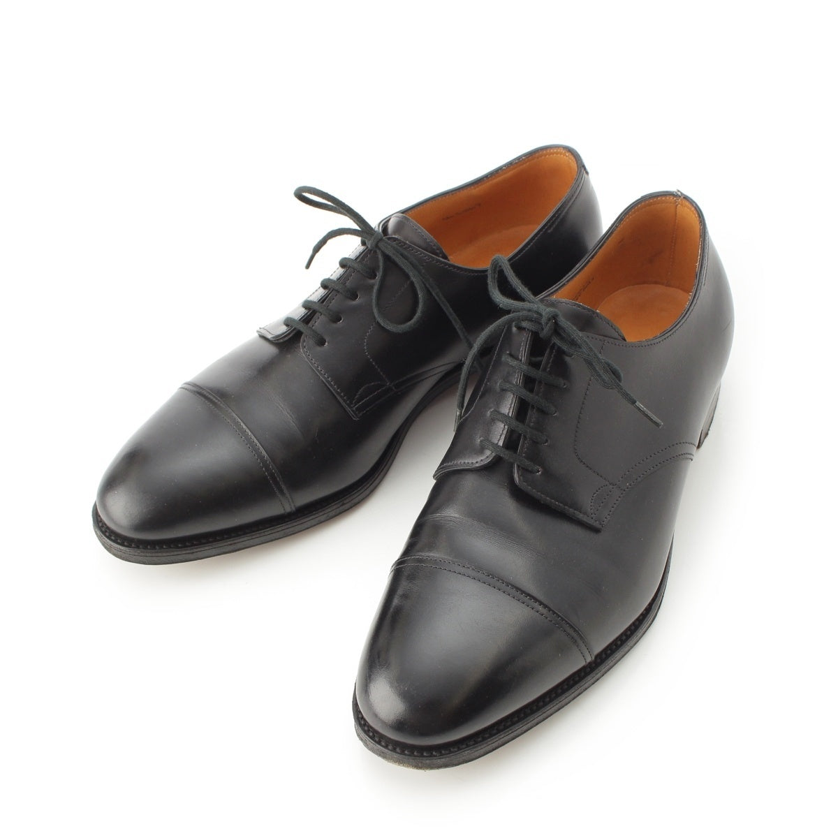 John Lobb DERAN Tabane leather Straight tip Dress shoes black 7EE