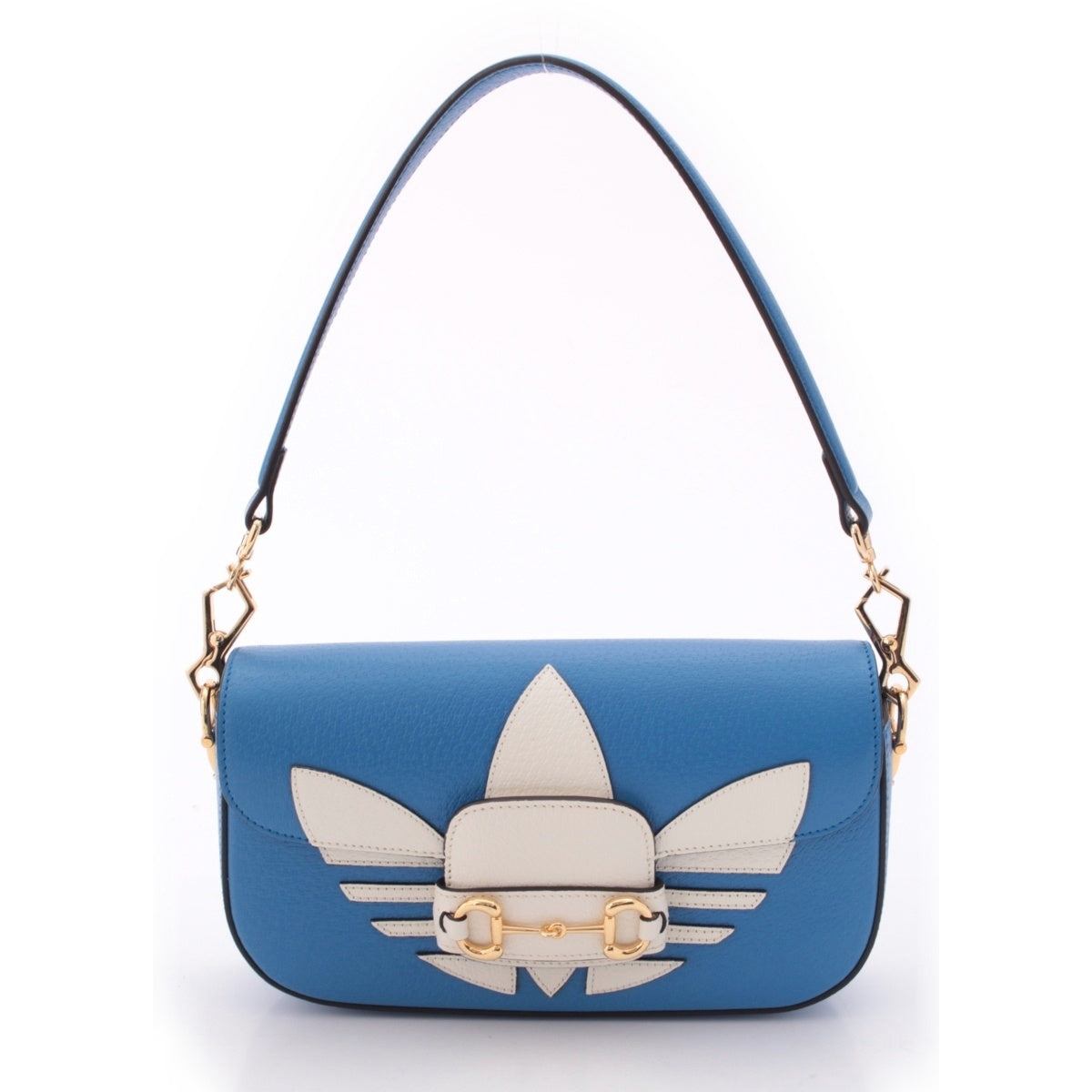 GUCCI Adidas leather Horsebit Handbag 722009 blue
