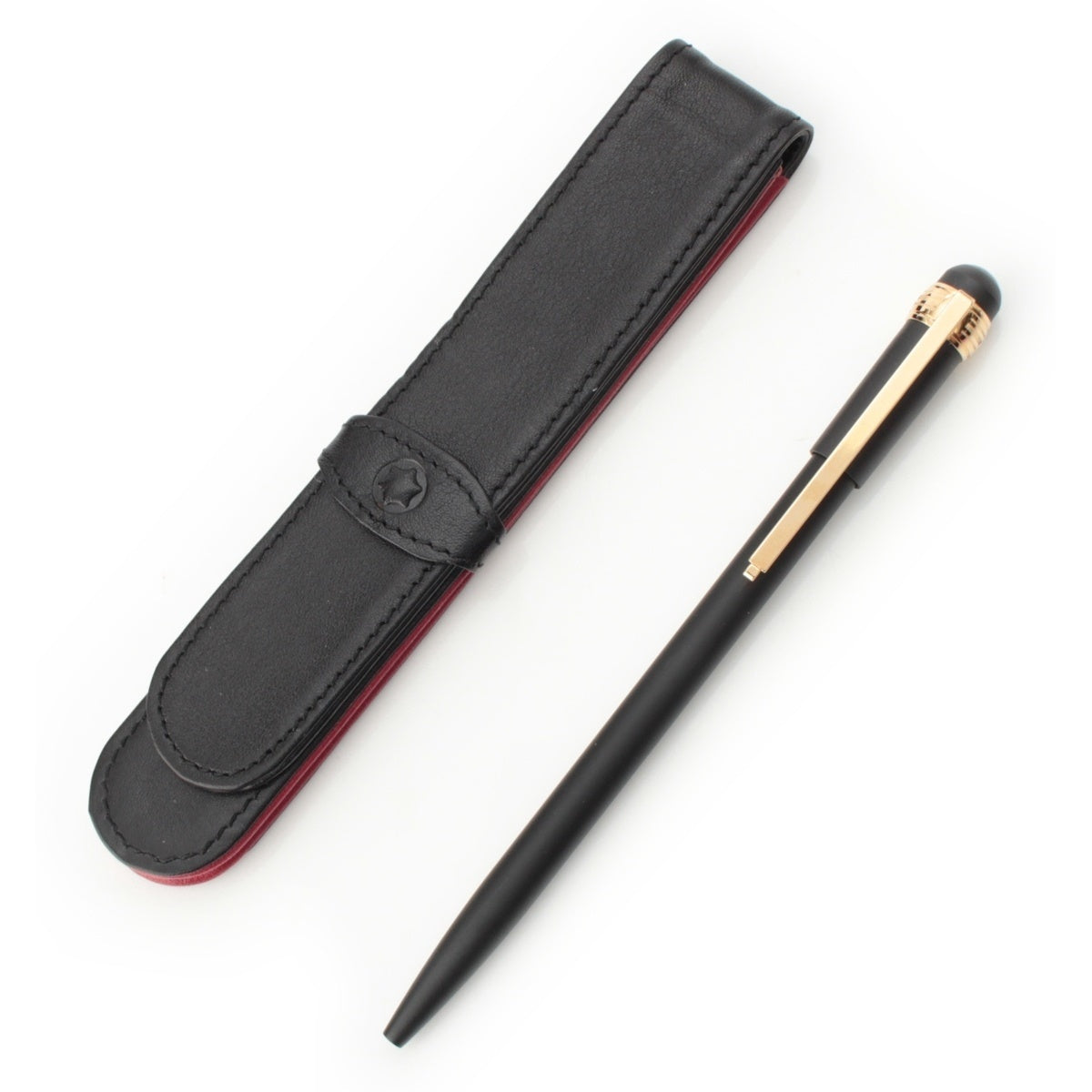 MONTBLANC Brass base metal shaft Senior Retractable Rollerball Pen Ballpoint pen black