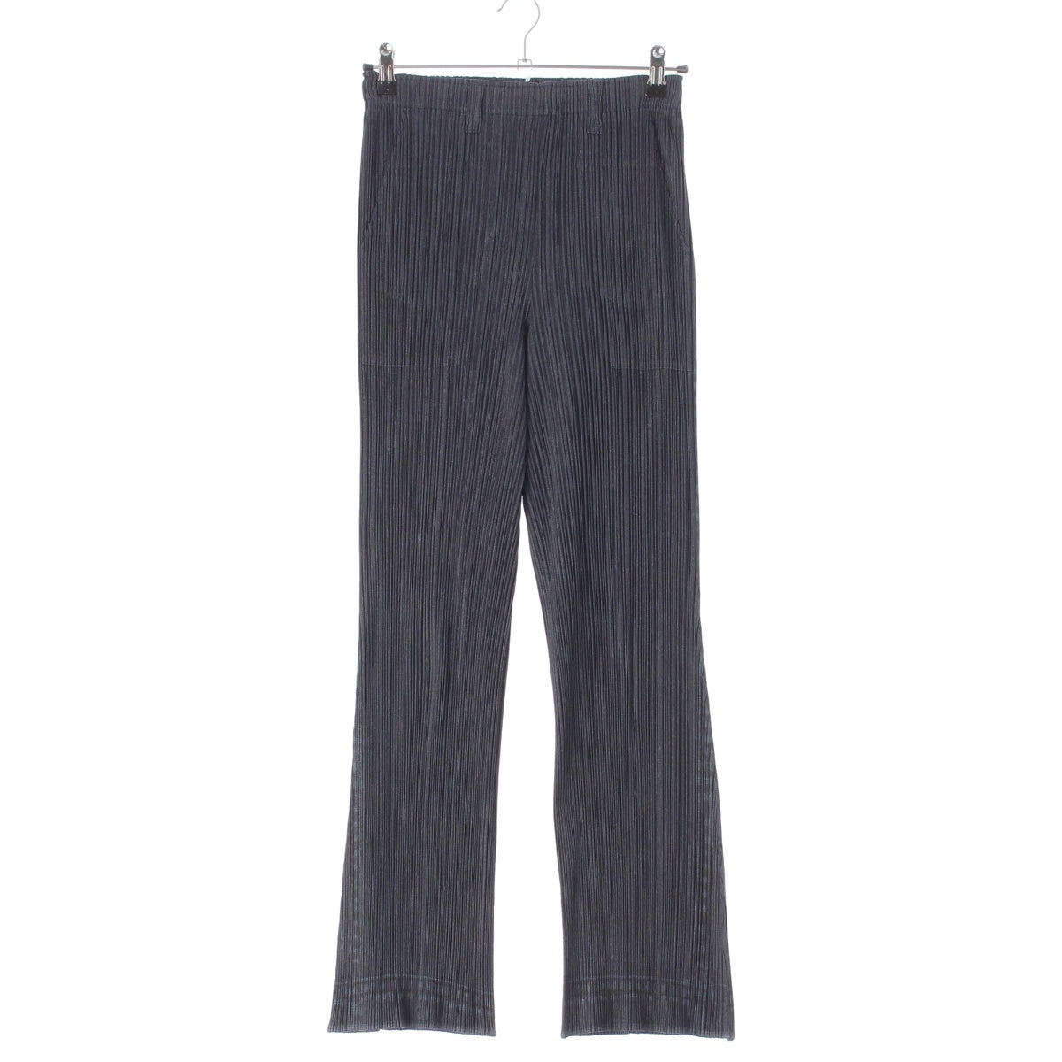PLEATS PLEASE ISSEY Pleated Transfer Semi-Flare Pants PP14-JF264 Navy 3